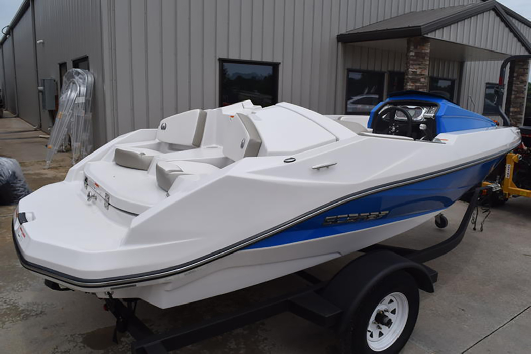 Jet boats are popular with families because they use jet engines rather than propellers, making them safer for pul-behind sports. (Photo/Boating Atlanta)