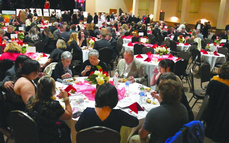 Enoch Autry/The Clayton Tribune. The Rabun County Civic Center room was filled at the F.A.I.T.H. “Sweetheart Ball” on Feb. 11.