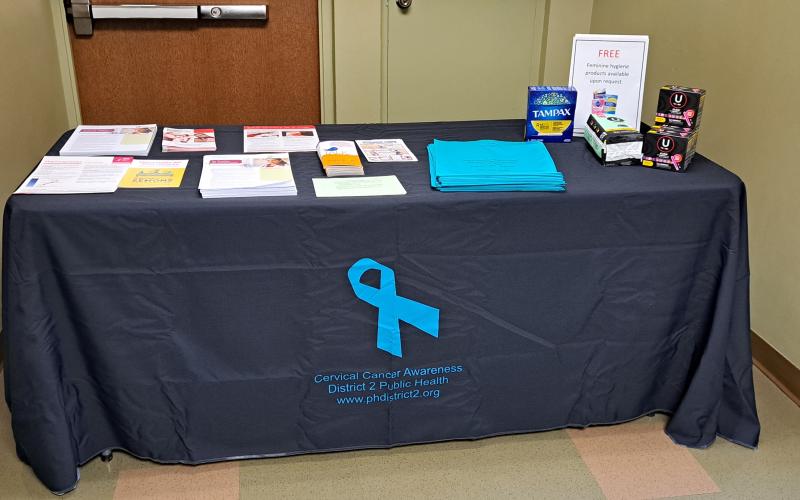 Megan Broome/The Clayton Tribune. The Rabun County Health Department, part of District 2 Public Health, provides educational information on Cervical Cancer Awareness and many other resources. 