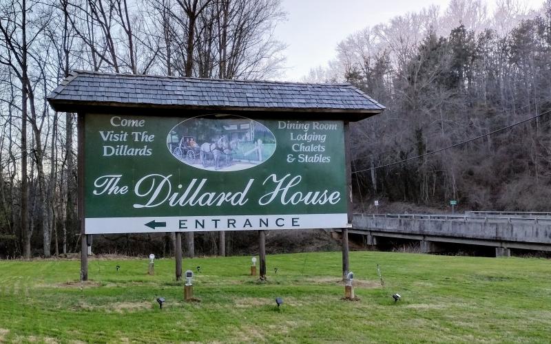 Photo courtesy of Conner Horn. The Dillard House Inn and Restaurant currently is in a 60-day process of being bought by Legacy Ventures. The above sign points travelers in the direction of the 100-acre property off Highway 441 in Dillard. 