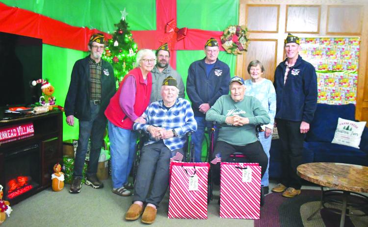 Megan Broome/The Clayton Tribune. VFW Post 4570 passes out Christmas cheer to our Rabun County veterans