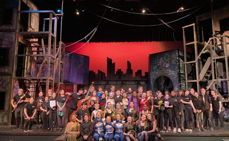 Submitted photo. Rabun Gap-Nacoochee School’s cast and crew of “Pippin” earned the Spotlight Award, and four nominations from the Georgia High School Musical Theatre Awards. Students will be honored April 20 at the Shuler Hensley Award Ceremony in Atlanta.