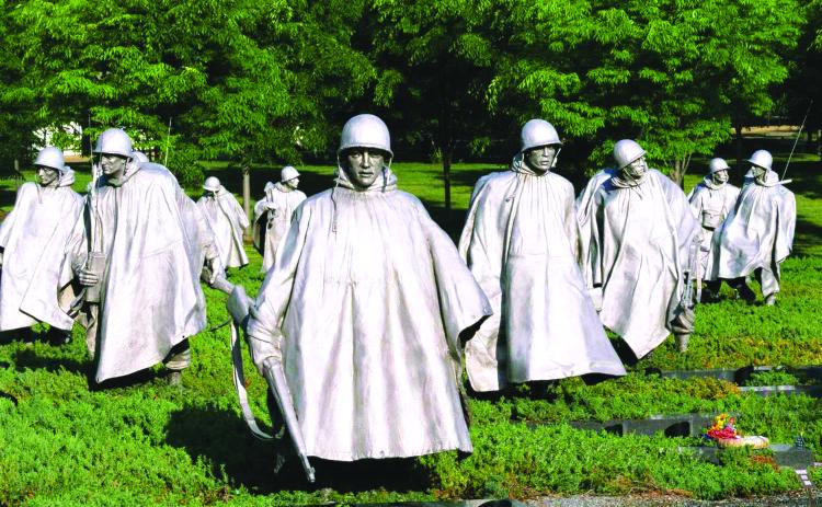 Submitted photo. Some of the solider statues are shown here at the Korean War Veterans Memorial in Washington, D.C. July 27, 2023, marks the 70th anniversary of the Korean Armistice.