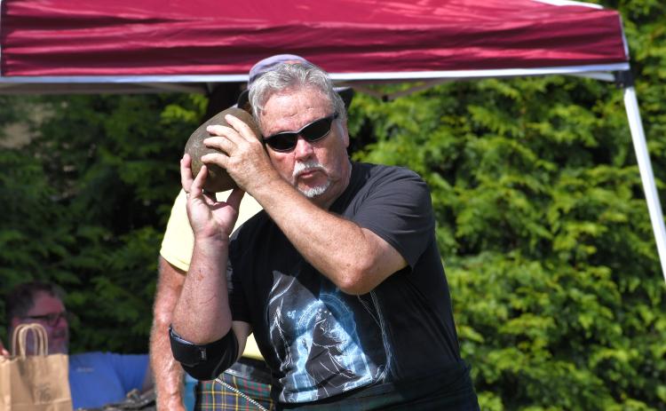 Wade Cheek/The Tribune. Highland Games veteran Ed Ray competed in this year’s North Georgia Highland Games as reportedly the oldest competitor at the age of 71.