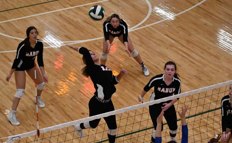 Wade Cheek/The Clayton Tribune. RCHS volleyball earned fourth place in this year’s area tournament after defeating Commerce in the opening round and falling to BASA. 