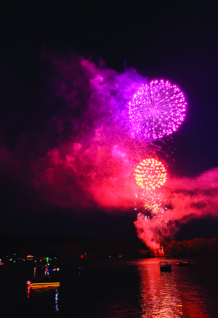 Staff file photo. Fireworks on Lake Burton will be one of the sites to see this weekend for Fourth of July activities in the county. 