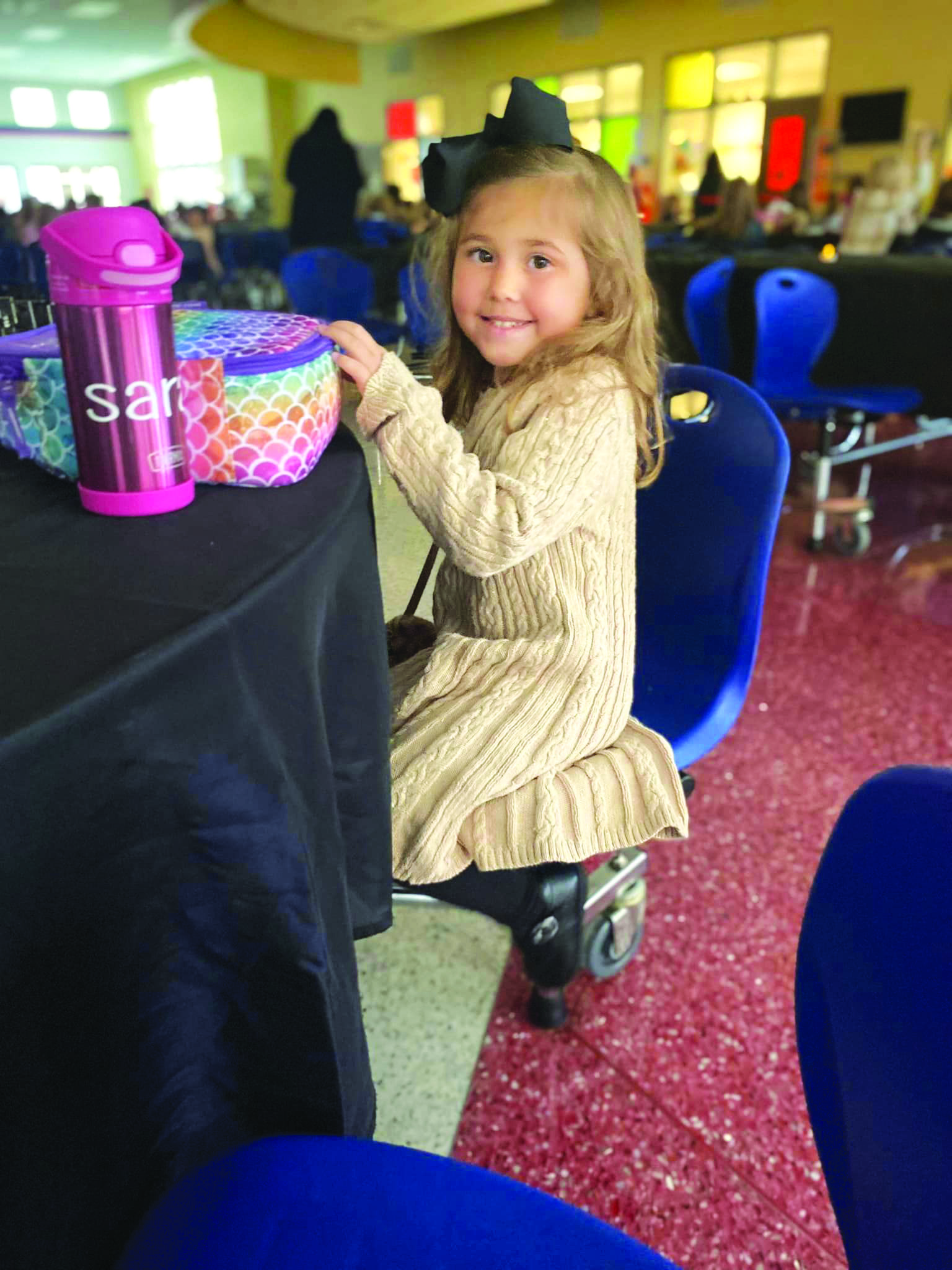 Photography courtesy of Rabun County Primary School. Complete with a bow in her hair, Sarah Satterfield certainly is dressed for success.