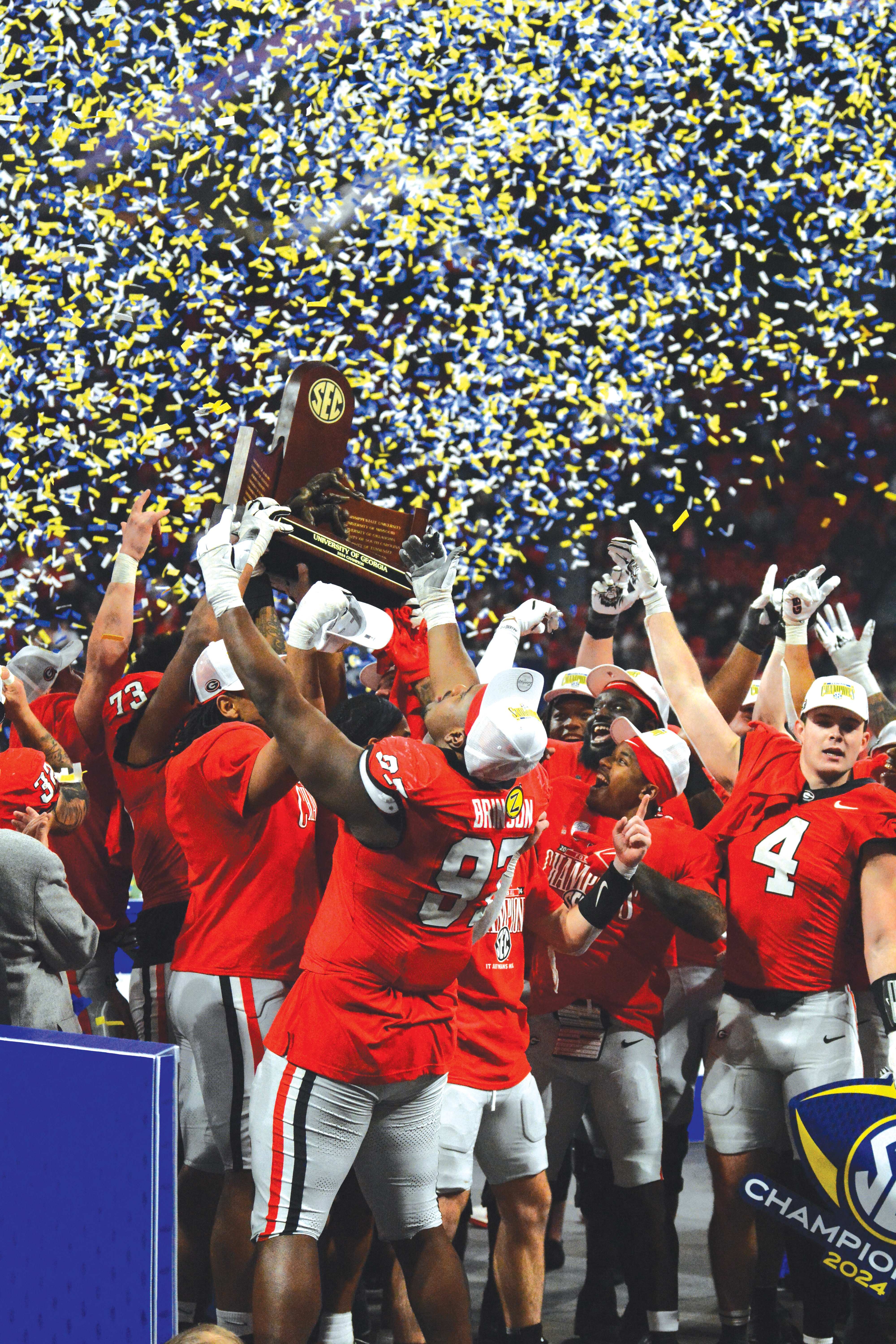 Wade Cheek/The Clayton Tribune. The No. 2 Georgia Bulldogs defeated No. 3 Texas 22-19 in overtime in the SEC Championship on Dec. 7. With the win, Georgia claimed the second-highest seed in the new College Football Playoff format. 