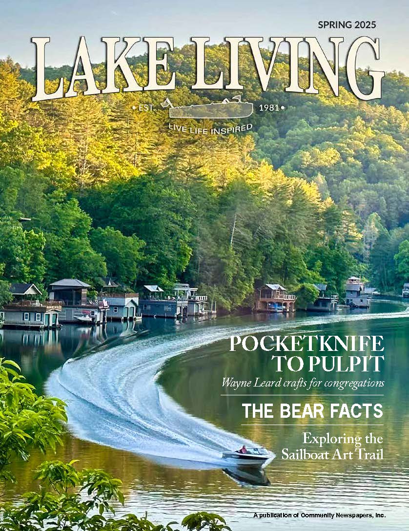 Photo/Morgan Harvill. Morgan Harvill of Rabun County captured this photo of a boat on Lake Rabun at the Narrows, and the photo was featured on the spring 2025 edition of Lake Living magazine. The magazine is looking for photos to possibly be featured on the cover of the 2026 edition.