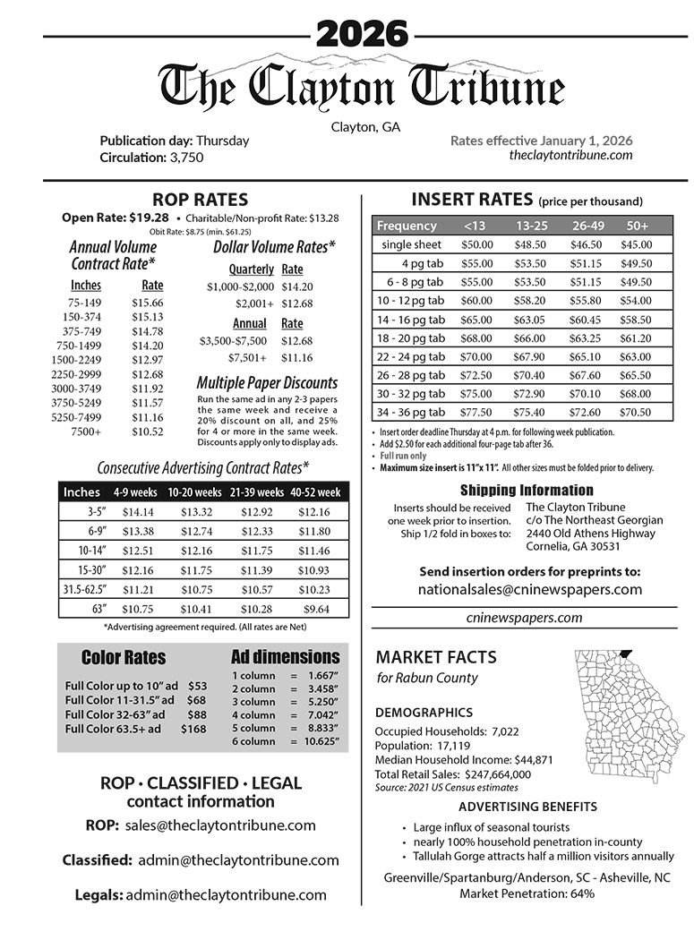 Rate Card