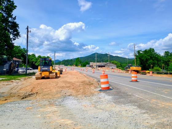 Megan Horn/The Clayton Tribune. Motorists passing through on Highway 441 and visitors to the City of Dillard should use caution as there is ongoing road construction in the area. 