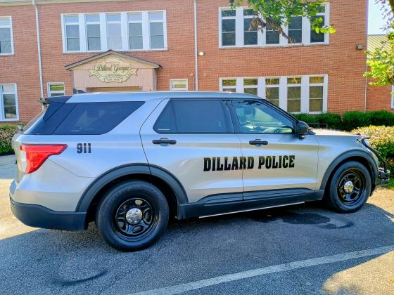 Megan Horn/The Clayton Tribune. The Dillard Police Department is located at Dillard City Hall, 892 Franklin St., Dillard. Office hours are Monday-Friday from 8:30 a.m. until 4:30 p.m. It is closed from noon to 1 p.m. for lunch. The Police Chief is Jeremy Welch and Clerk of Court is Lisa Adams. 