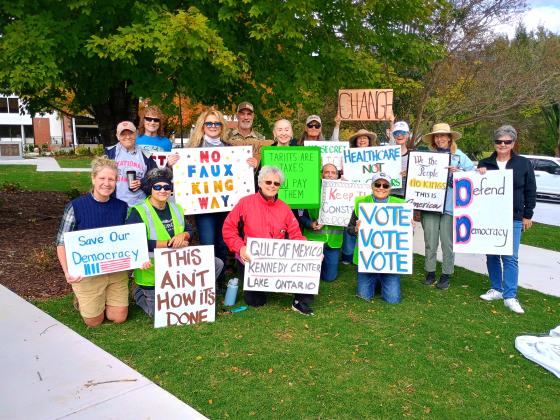 Megan Horn/The Clayton Tribune. Local citizens were in downtown Clayton on Saturday, Oct. 17 encouraging people to vote in the Nov. 3 General and Special Elections. Early voting is happening now at the Rabun County Elections Office.