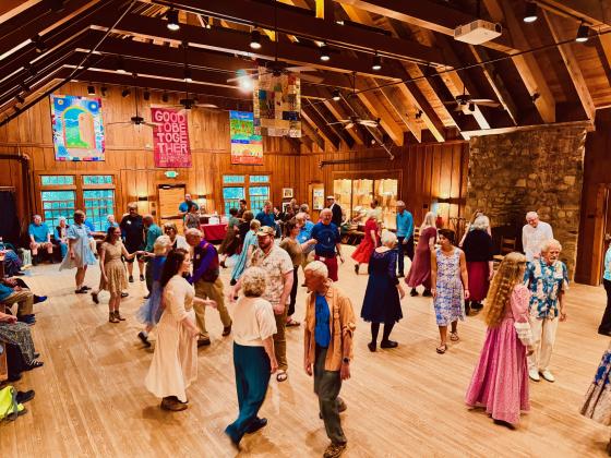 Submitted photo. The Mountain City Playhouse will offer people a venue to do contra dancing on the third Friday of each month. The first will be Oct. 16 and the next two dances will be Nov. 20 and Dec. 18. Contra dancing is similiar to square dancing. A caller from Brasstown, N.C., will be coming to Mountain City for the dances.