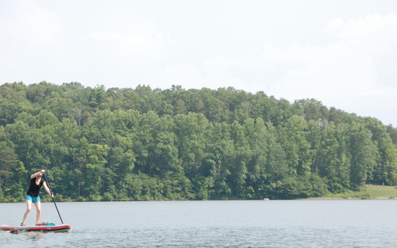 The calm waters of Lake Zwerner are perfect for standup paddle boarding. (Photo/Matt Aiken)