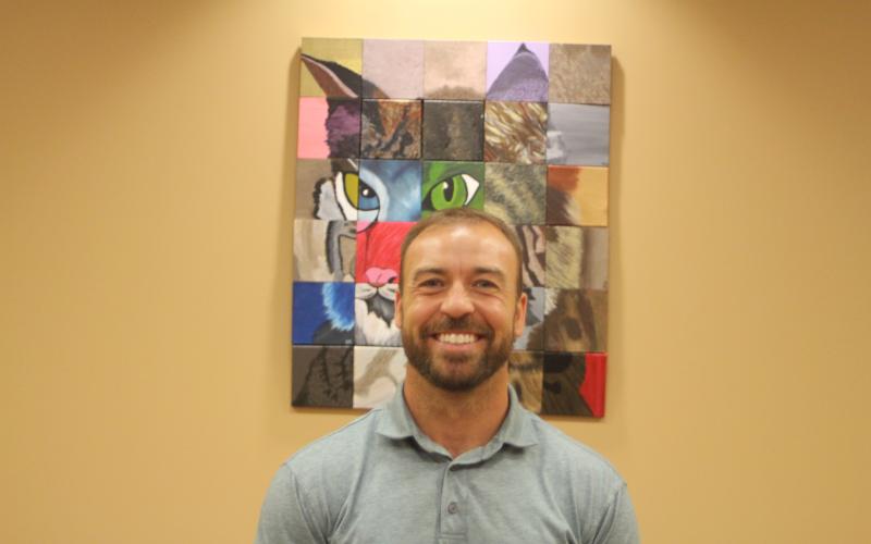 Megan Broome/The Clayton Tribune. Brannon Hulsey is a new architecture teacher at Rabun County Middle School.