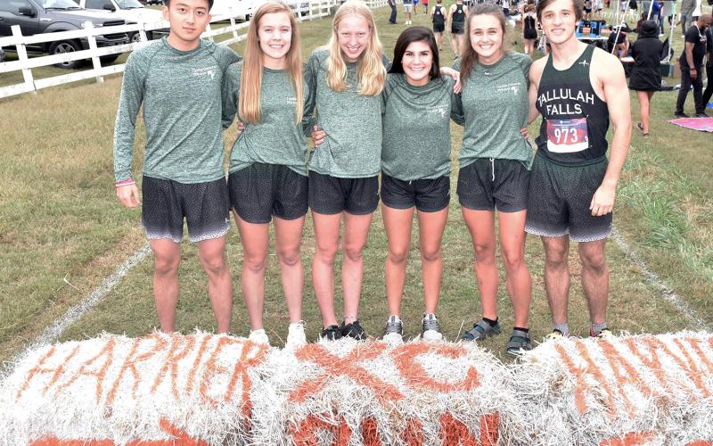 From left, are Tallulah Falls seniors Haokun David Cheng of China, Sarah Edwards of Sautee Nacoochee, Sophie Alexander of Sautee Nacoochee, Maria Whitson of Alto, Laurel Smith of Clayton and Chris Geiger of Sautee Nacoochee. (Photo courtesy of Tallulah Falls School)