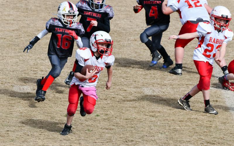 Wyatt English was a workhorse for Rabun County in last Saturday's Super Bowl in carrying the ball. The Wildcats finished the season undefeated thanks to a total team effort throughout the year.