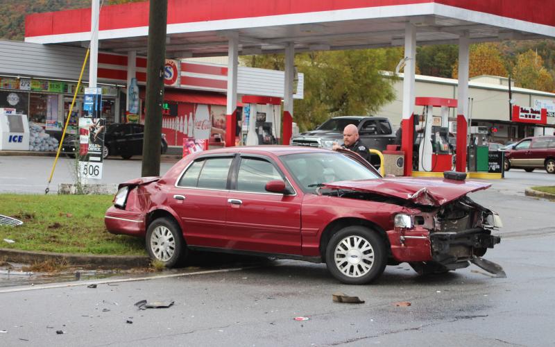 Megan Broome/The Clayton Tribune. A Mountain City man was arrested following a car accident in Clayton on Ga 15 on Thursday, Oct 31 around 4:32 p.m.