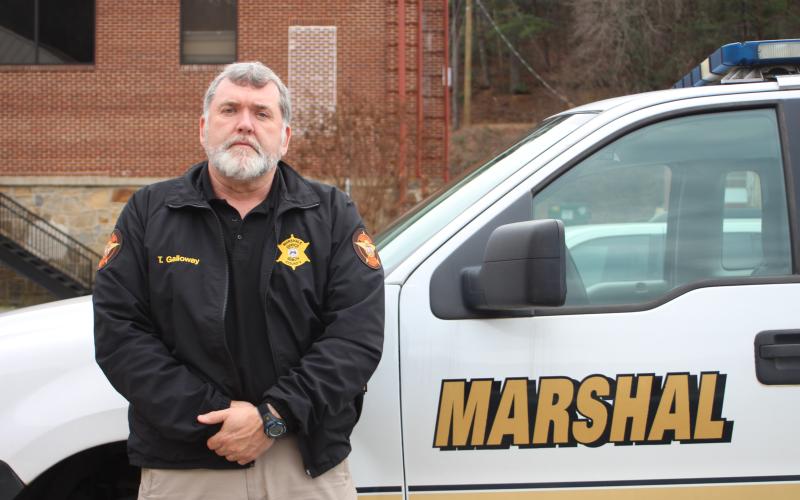 Megan Broome/The Clayton Tribune. Tony Galloway is the new County Marshal beginning January 2 and took the place of Roy Lovell, who left the position after 28 years.