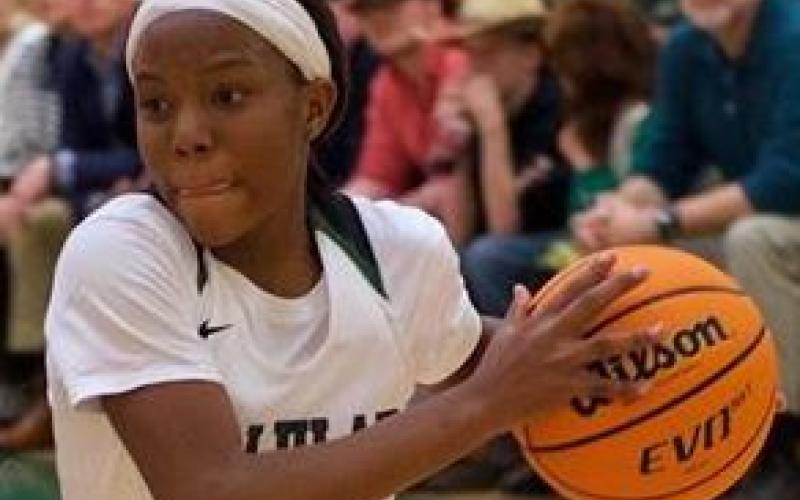 Submitted photo by Tallulah Falls School Veronaye Charlton drives to the hoop in a recent game.