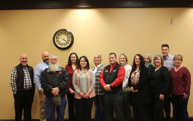 Megan Broome/The Clayton Tribune Rabun County School Employees of the Month for January were recognized at the Board of Education meeting on Thursday, Feb. 27.