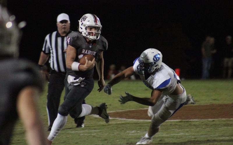 File photo. Rabun County High quarterback Gunner Stockton accounted for 62 touchdowns running and passing last season.