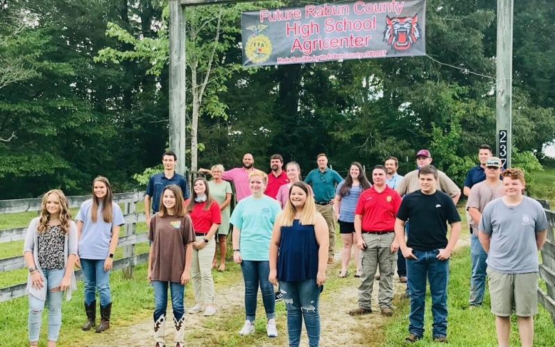 Photo courtesy Rabun County High School. Rabun County Future Farmers of America (FFA) students were recently introduced to the future home of the Rabun County High School (RCHS) Agricenter, located at  2379 Old Highway 441, beside Tiger Mountain Vineyards. It will be used by students for classes like Animal Science, Plant Science and Agriculture Animal Production.