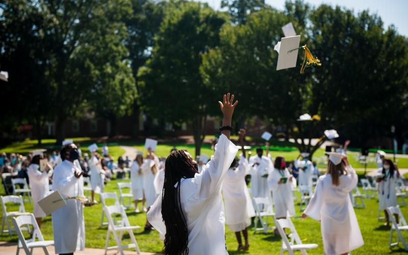 Rabun Gap-Nacoochee School’s Class of 2020 enjoyed celebrating at their commencement ceremony on August 9.