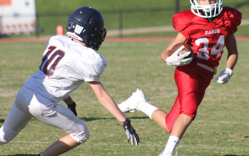 Andy Diffenderfer/The Clayton Tribune. Reid Giles (pictured from an earlier game) scored the Wildcats’ touchdown last Thursday.