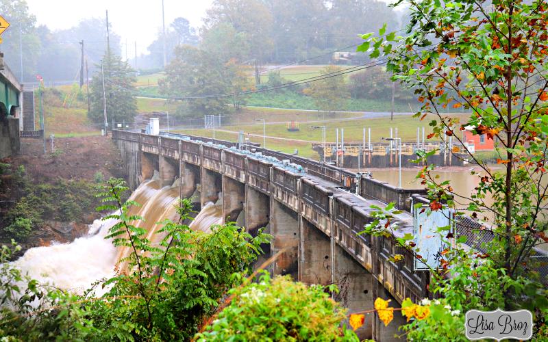 Photo courtesy Lisa Broz. Georgia Power opened floodgates on Lake Burton and Mathis Dam as a result of extensive flooding from last Saturday’s storms.