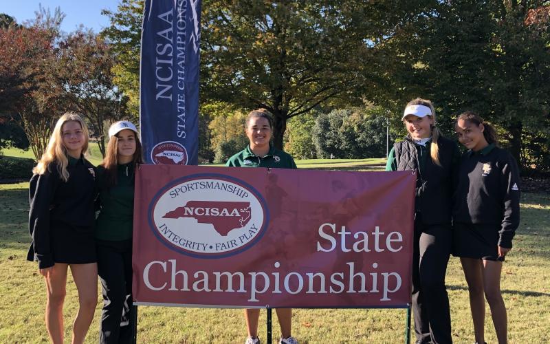 Photo courtesy of Rabun Gap-Nacoochee School. The Rabun Gap-Nacoochee girls golf team shot a collective 263 at the North Carolina Independent Schools Athletic Association tournament Monday in Greensboro, N.C.