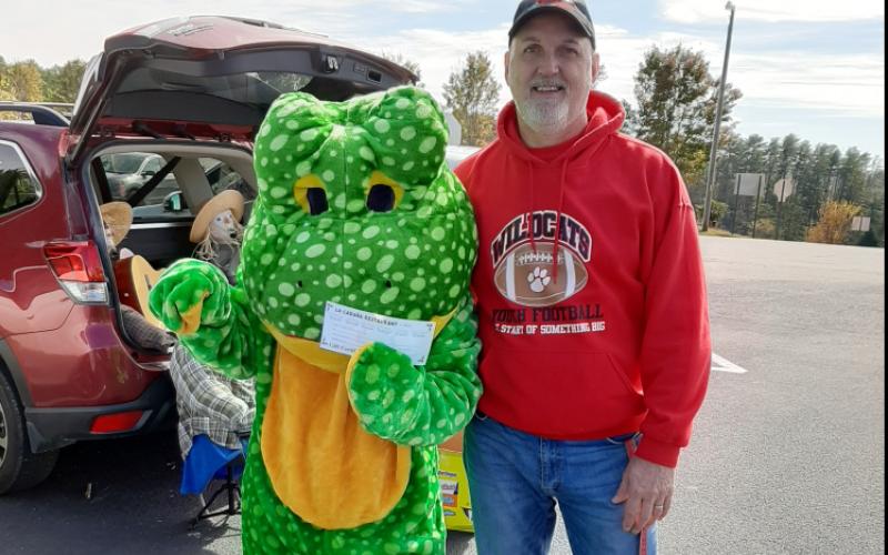 Photo courtesy Rabun County Parks and Recreation. Dianne Phillips won Best Adult Costume at the trunk or treat Oct. 31.