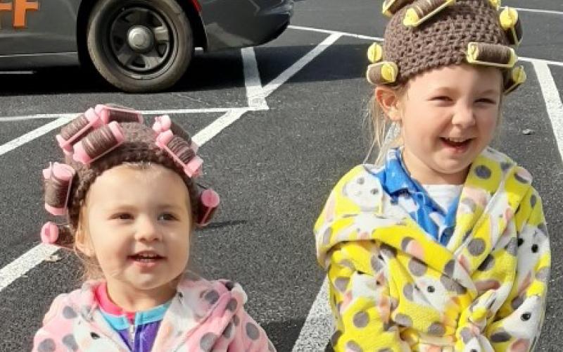 Photo courtesy Rabun County Parks and Recreation. Rylee and Kali Owens won the Best Child Female Costume.
