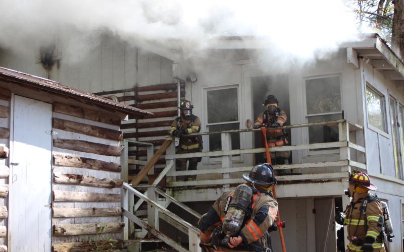 Megan Broome/The Clayton Tribune. A structure fire at 1600 Cap Gap Rd. in the Persimmon Community on October 31 is believed to have been caused by a generator.