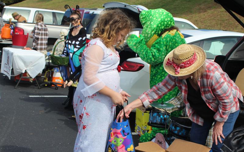 Megan Broome/The Clayton Tribune. The Rabun County Parks and Recreation Department held a community trunk or treat on Halloween.