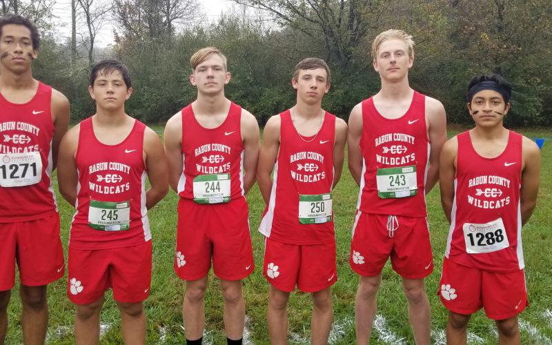 Submitted photo The RCHS boys team placed third at the Region 8-AA meet, and Andrew Zafra (10th place) was the first Wildcat across the finish line.