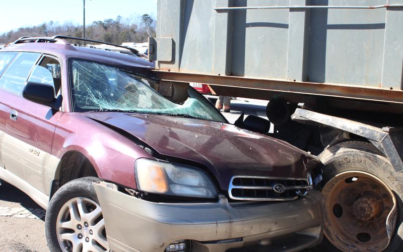 Megan Broome/The Clayton Tribune. A two-vehicle accident on Ga. 15 in Clayton on Friday resulted in a Clayton man being airlifted to Northeast Georgia Medical Center with critical injuries.