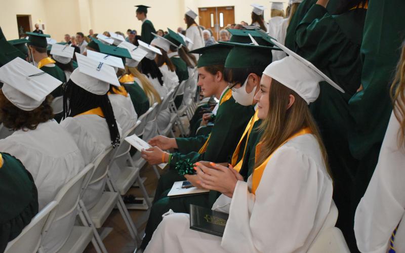 Photo courtesy Brian Wellmeier/CNI Regional Newspapers. Sam Stamey graduated with the Tallulah Falls Class of 2021 this past weekend.