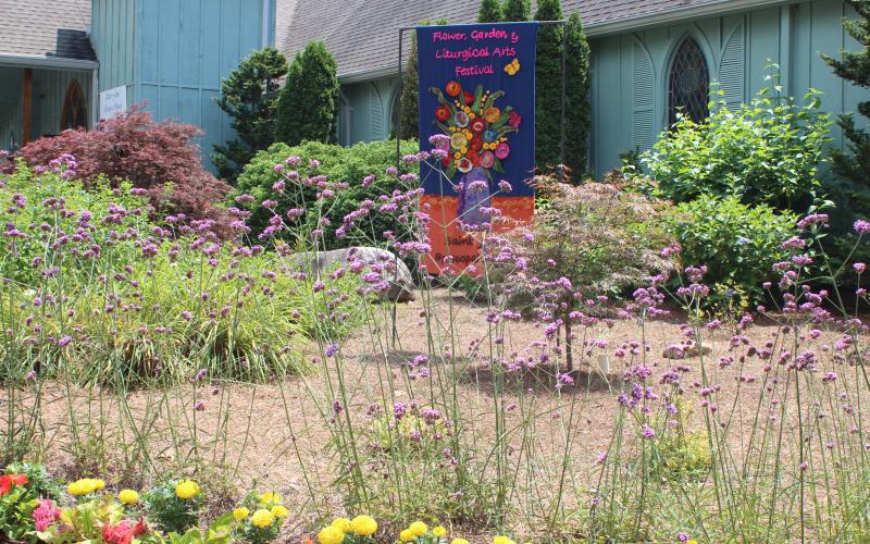 Megan Broome/The Clayton Tribune. St. James Episcopal Church held its 14th annual Flower Festival at the church in Clayton on Saturday. The Liturgical Arts were also part of the display and the theme was “God’s Creation: Behold, I make all things new.”
