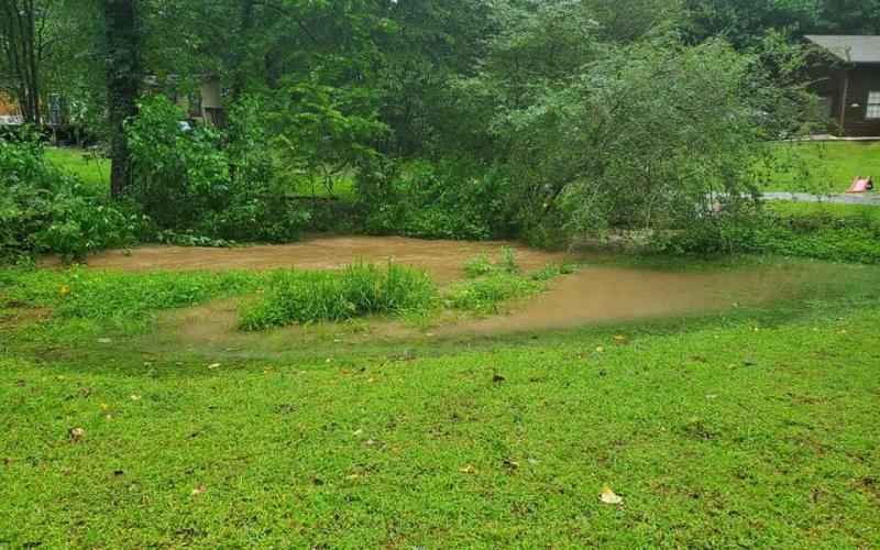 Photo courtesy of Brian Dickerson. Flooding in Tiger Tuesday was part of the aftermath caused by Tropical Storm Fred. The storm brought strong winds, flash flooding and some downed trees throughout Rabun County.