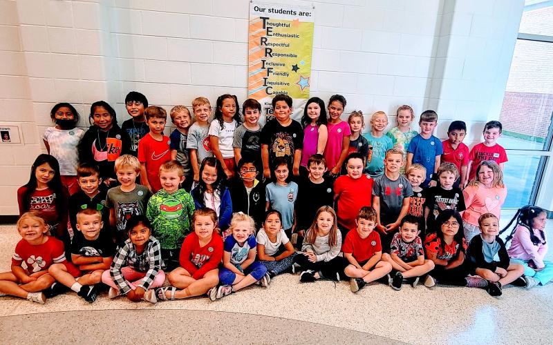 Submitted photo. Kiwanis has been doing the Terrific Kids program in Rabun County for seven years. Students work with their classroom teacher to establish goals to improve behavior, peer relationships, attendance or schoolwork. All students who achieve their goals after a specified time are recognized as Terrific Kids.
