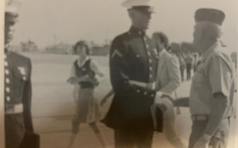 Submitted photo.  John Bradshaw at his graduation from basic training at Parris Island in South Carolina. He graduated boot camp as an honor graduate.