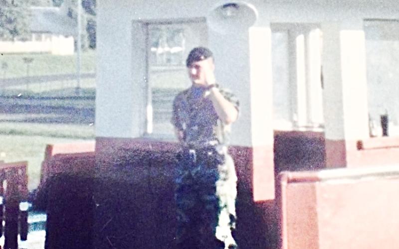 Submitted photo. Strait at Albrook Air Force Station where he was a member of the base Security Police Honor Guard.