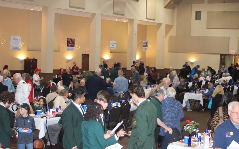 Megan Broome/The Clayton Tribune. Approximately 400 people from around Northeast Georgia attended the Veterans Appreciation Dinner Nov. 11. The 22nd annual event was sponsored by the Rabun County Chamber of Commerce and Forward Rabun.