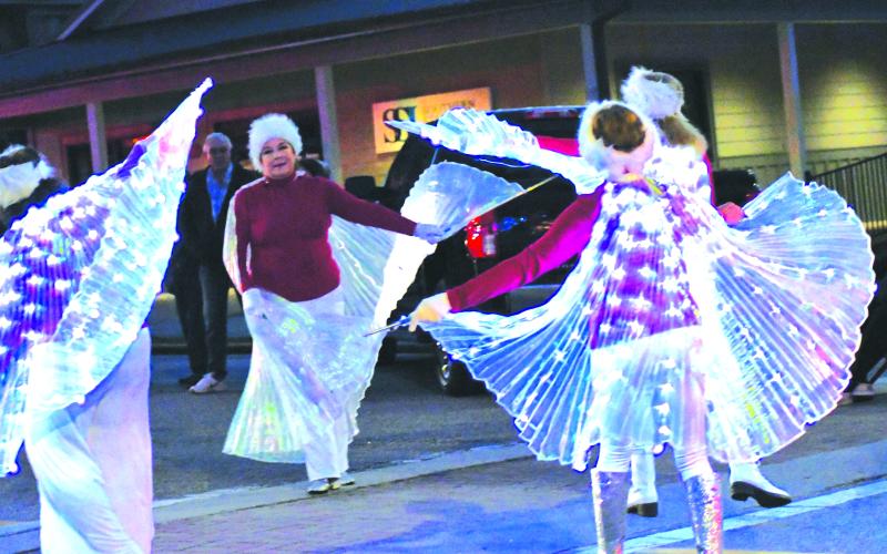 Enoch Autry/The Clayton Tribune. The Rabun Entertainers won the “Best Walkers” division at the Dec. 4 downtown parade.