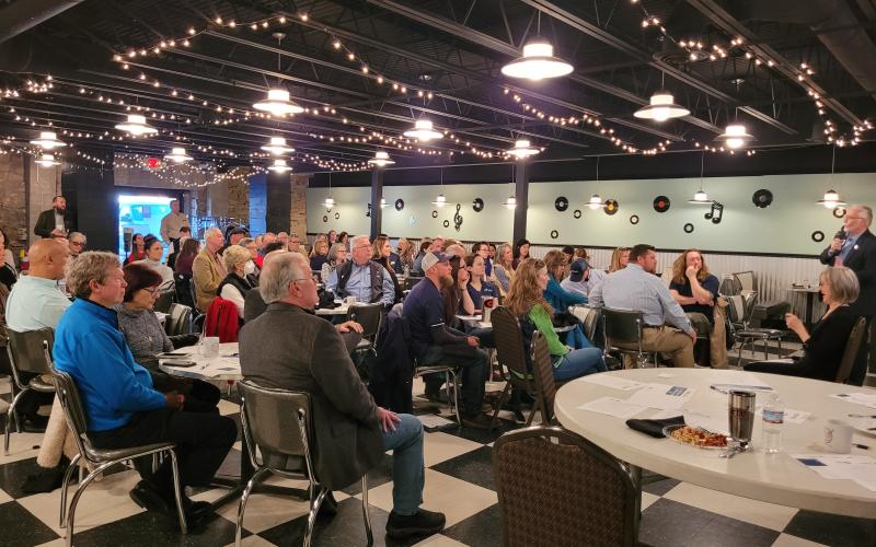 Megan Broome/The Clayton Tribune. Forward Rabun and the Rabun County Chamber of Commerce host its first Business Breakfast at the Rabun County Civic Center Diner.