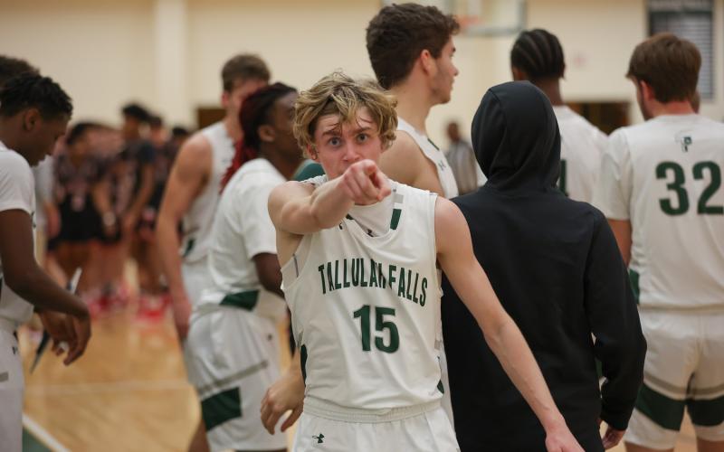 Photo by Austin Poffenberger. Gavin Page was among the leaders for the Tallulah Falls boys team.