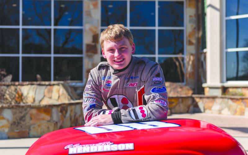 Photo by E. Lane Gresham. Tallulah Falls sophomore Kenneth Henderson competes in the U.S. Legend Cars series, a subsidary of Speedway Motorsports.