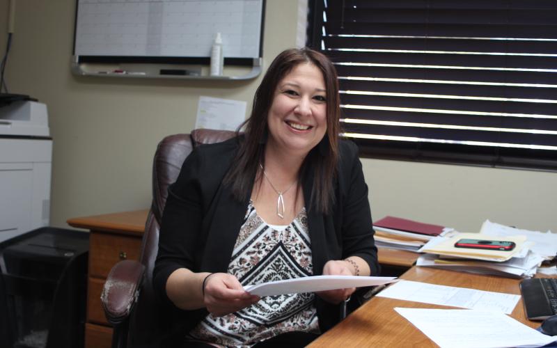 Megan Broome/The Clayton Tribune. Kimberly Rodriguez is the Records Clerk/Administrative Assistant at the Rabun County Sheriff’s Office. She began the position in January 2009 and said she loves her job. She said the duties of her job are “nonstop” and the key to success is being able to multitask and prioritize tasks so everything gets completed in a timely manner.